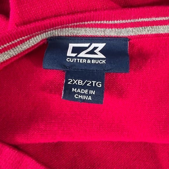 NWT CUTTER & BUCK Fuschia Pink‎ V Neck Sweater (2XB) - Picture 6 of 8